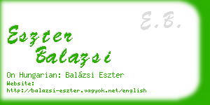 eszter balazsi business card